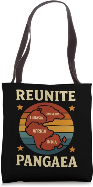 Retro Vintage Reunite Pangaea Earth Science Paleogeography Tote Bag