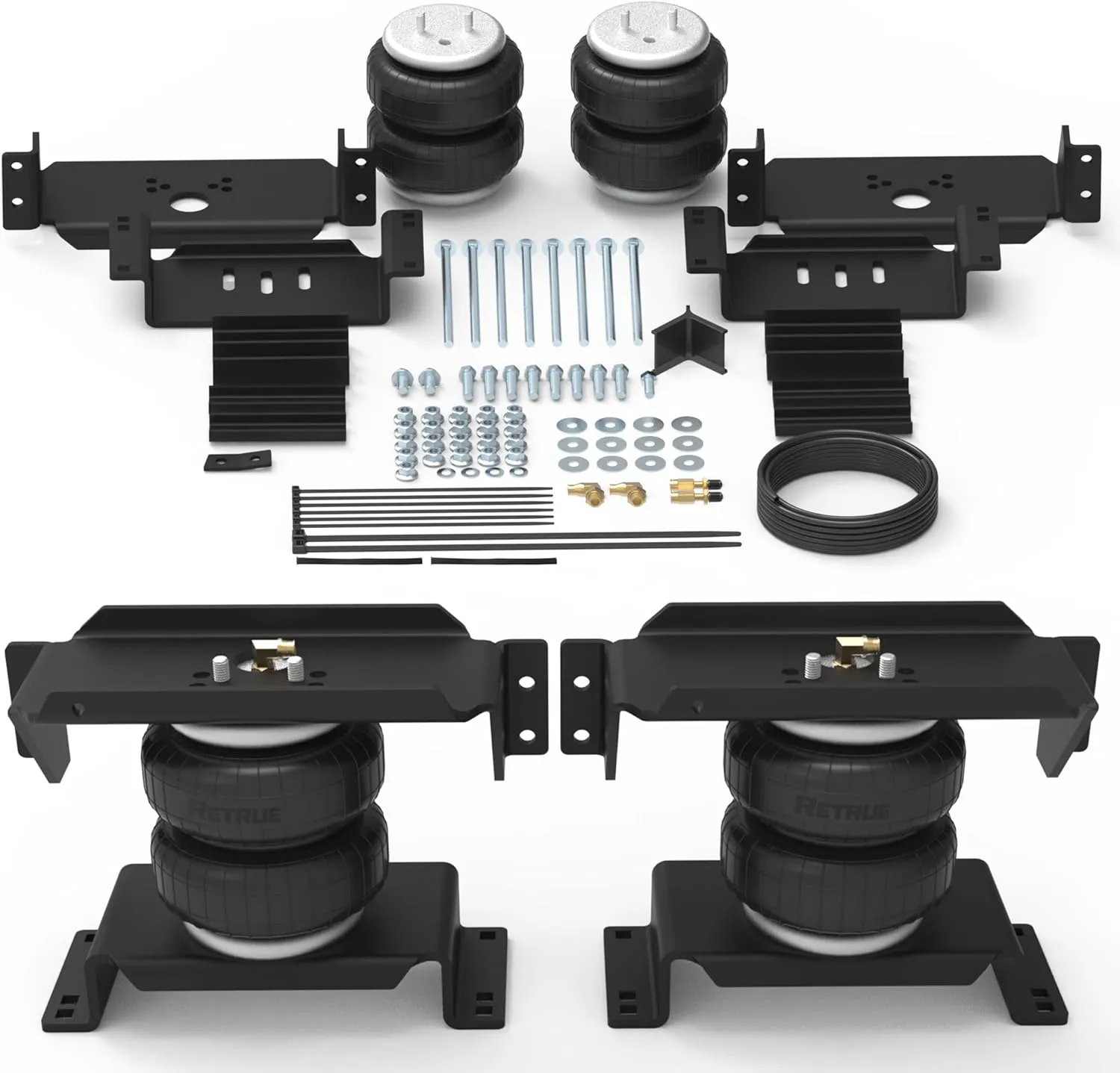 RETRUE Rear Air Bags Suspension Kit for 1967-2002 Ford F150 F250 F350 Chevy GMC C10 C20 C30 Dodge Ram 1500 2500 3500 Truck Towing, Replacement for Firestone 2071 Ride Rite Airbags for Truck Suspension