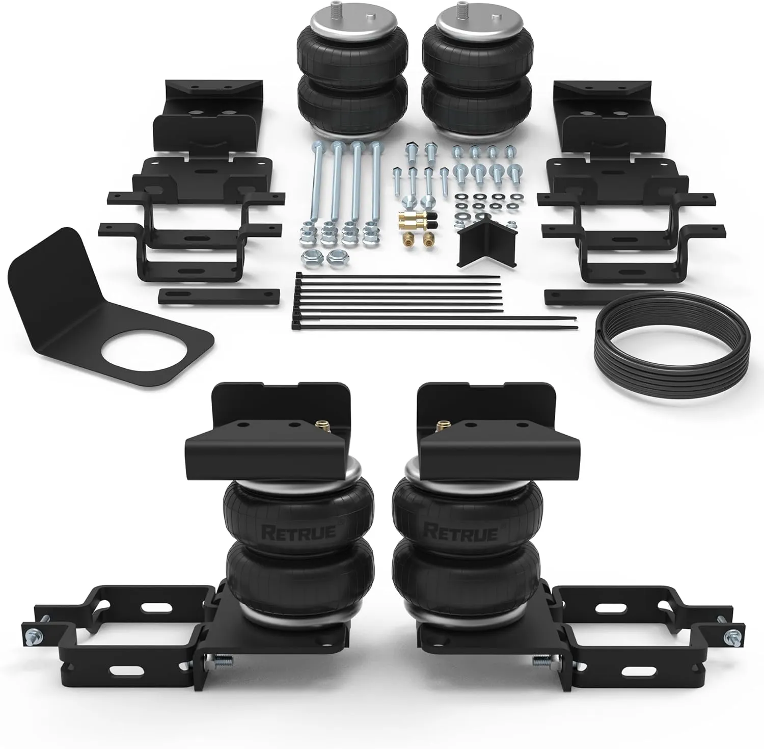 RETRUE Rear Air Bags Suspension Kit for 2021-2025 Ford F150 With Scales Option Truck Towing, 5000 Lbs of Load Leveling Capacity, Replacement for Firestone 2627 Ride Rite Airbags