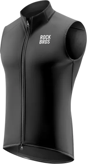 ROCKBROS Cycling Vest for Men Women Windproof Sleeveless Thermal Bike Vest Lightweight Shell Stretch Jacket for Running