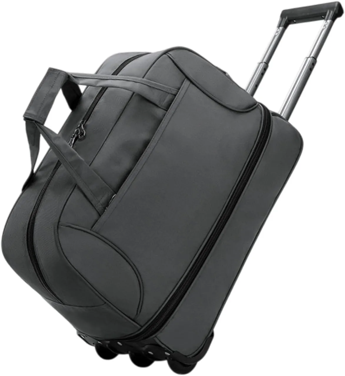 Rolling Duffel Bag with Wheels Oxford Cloth Wheeled for Traveling Outdoor Picnic, Gray