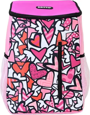 Romero Britto Insulated Cooler Backpack Bag - Alive (Hearts Design)