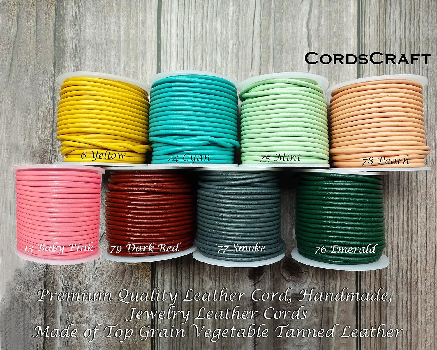 Round Leather Cord 3mm, Ideal for Craft, Jewelry Making Project, Beading and Braidding, Genuine Leather String Rope Lace (Regular Shiny Yellow, 21.87 Yards)