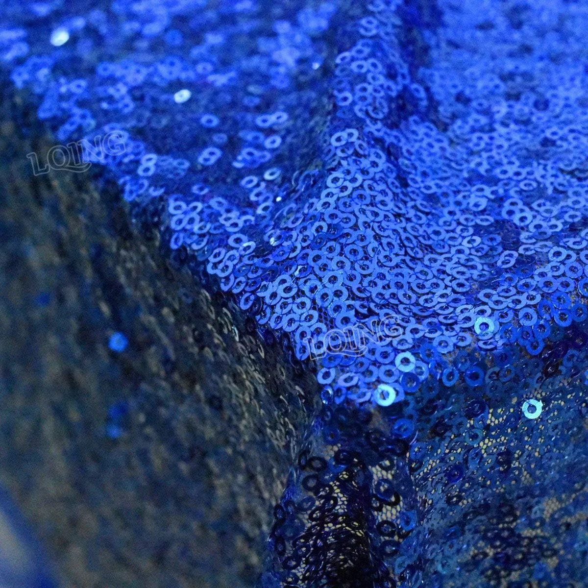 Royal Blue Sewing Sequin Fabric Sequin Lace Fabric Sold by The Yard for Costumes Sequin Knit Fabric, Tablecloth, Table Runner, Sequin Backdrop Wedding Dress Decorations(1 Yard)