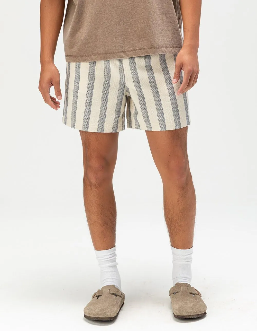Rsq Mens Stripe Pull On Knit Shorts