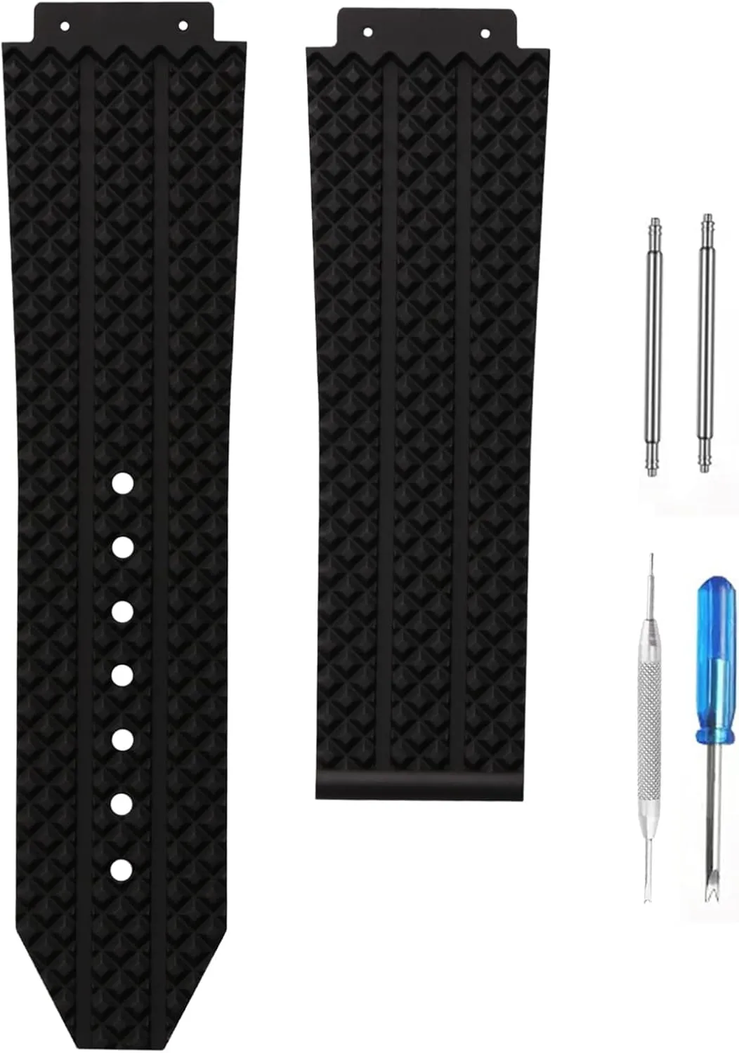 Rubber Watch Band Without Buckle Compatible for Hublot Big Bang 19mmx 25mmx 22mm Silicone Strap Replacement for men and women wirst watchband