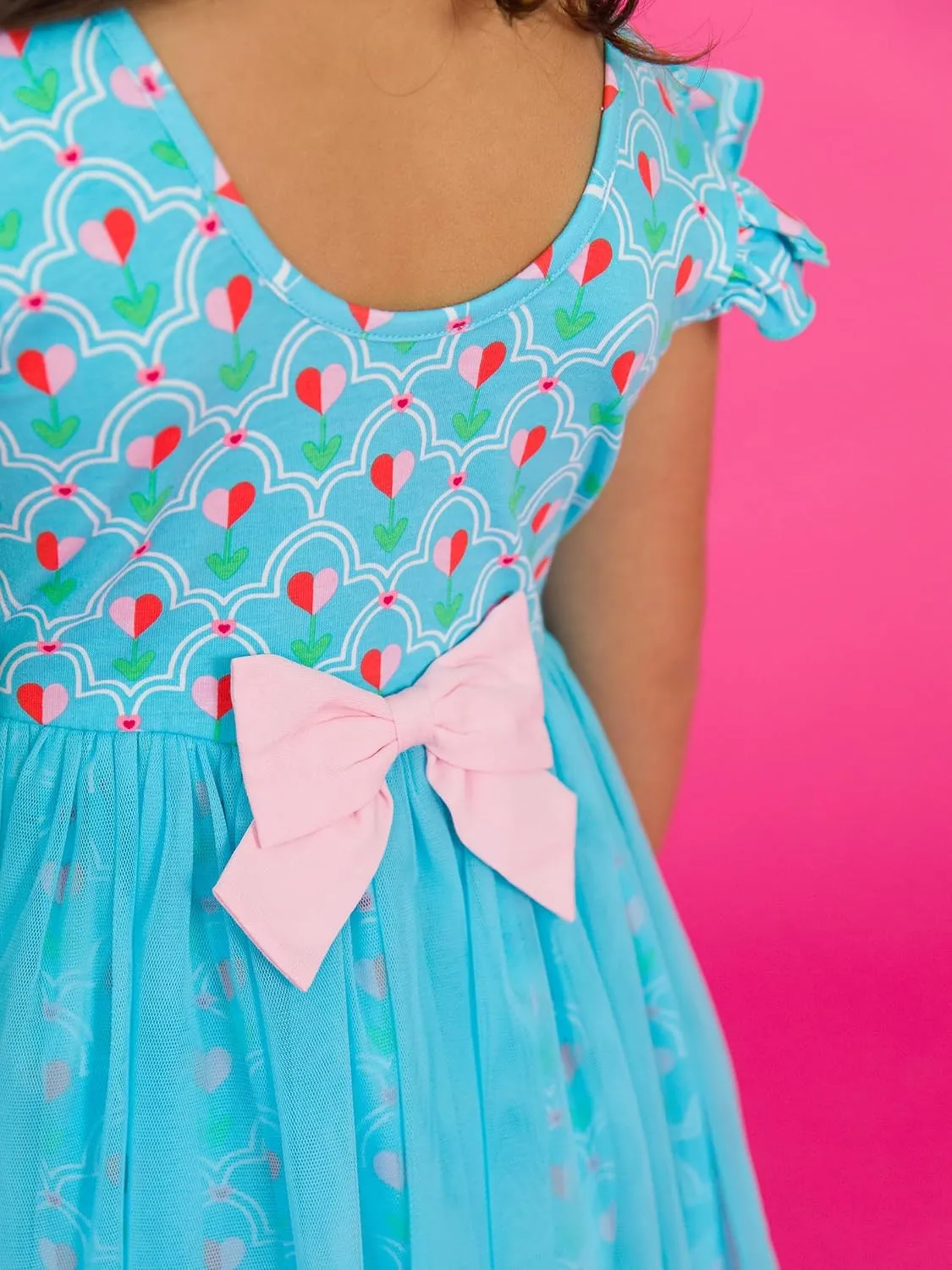 RuffleButts Baby/Toddler Girls Flutter Tulle Twirl Dress