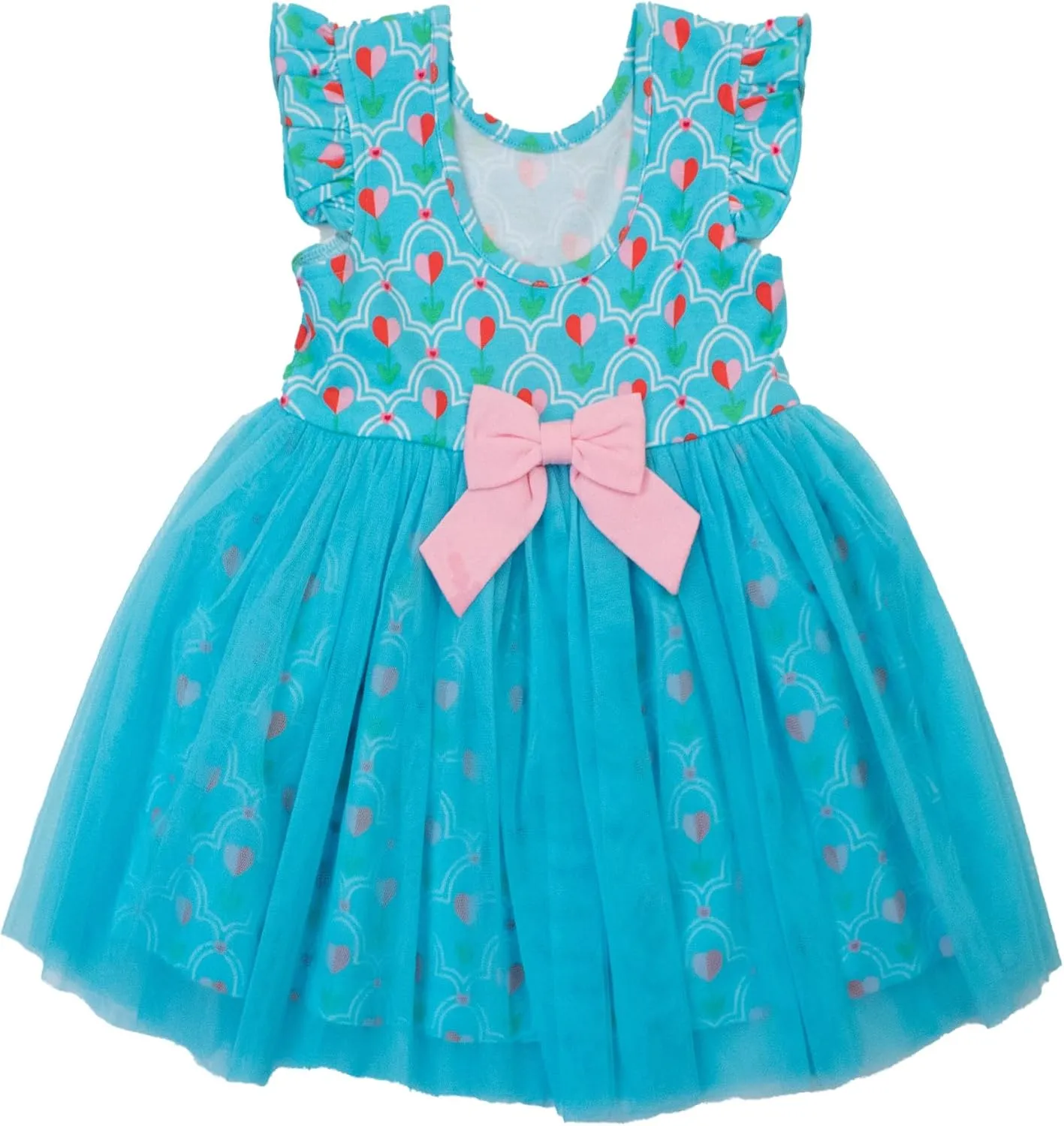 RuffleButts Baby/Toddler Girls Flutter Tulle Twirl Dress