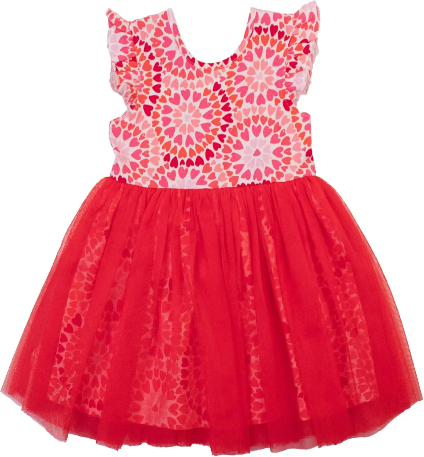RuffleButts Baby/Toddler Girls Flutter Tulle Twirl Dress