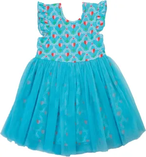 RuffleButts Baby/Toddler Girls Flutter Tulle Twirl Dress