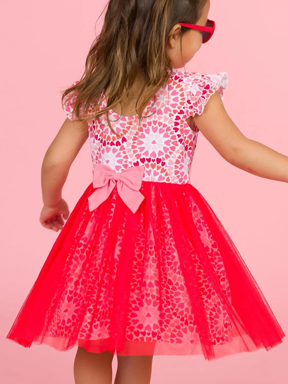 RuffleButts Baby/Toddler Girls Flutter Tulle Twirl Dress