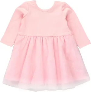 RuffleButts Baby/Toddler Girls Long Sleeve Tulle Twirl Dress