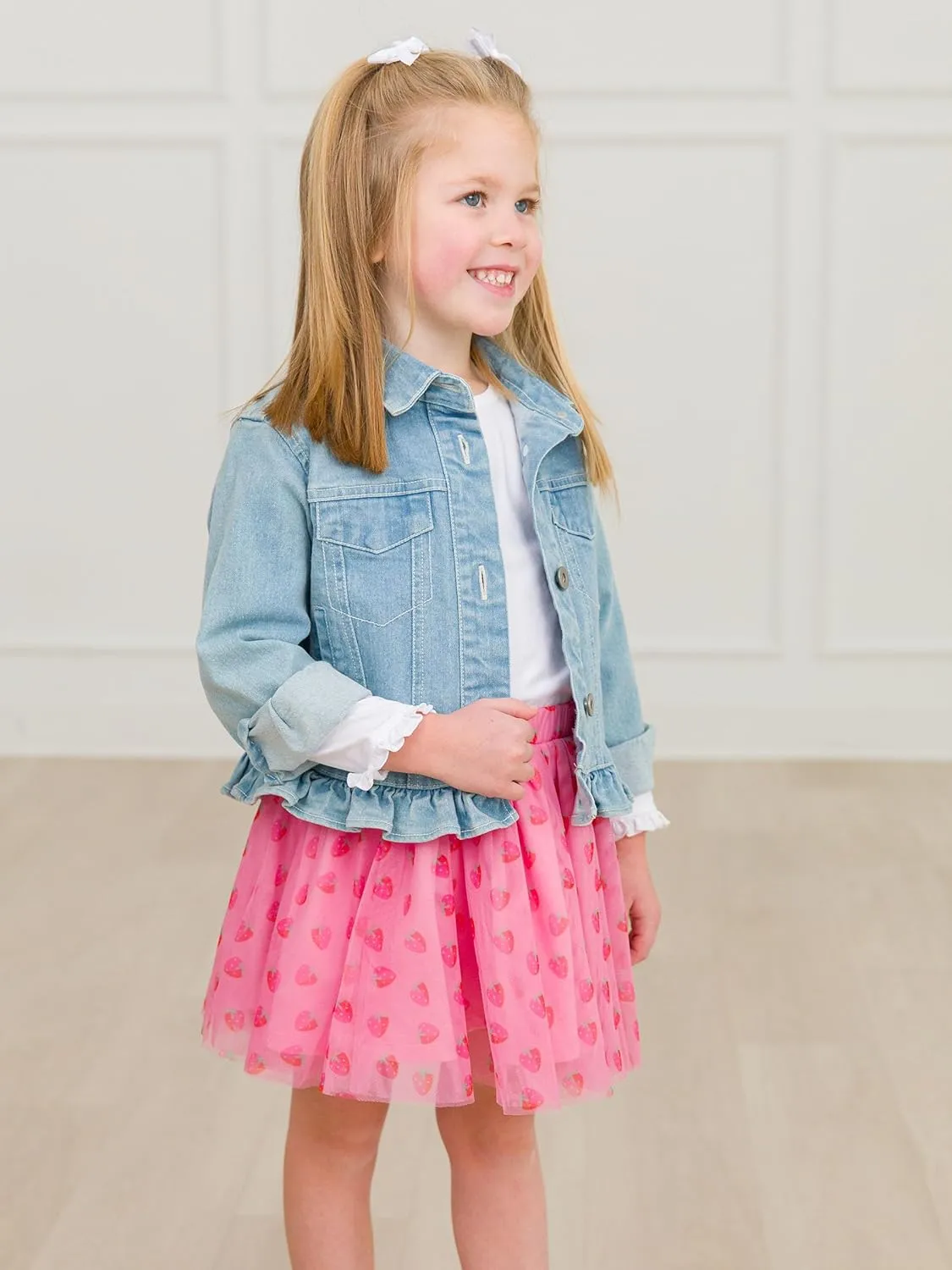 RuffleButts Baby/Toddler Girls Tutu Layered Tulle Skirt