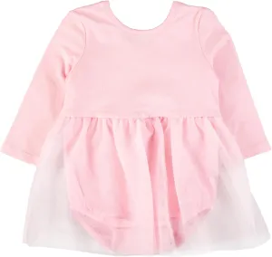 RuffleButts Baby/Toddler Long Sleeve Tulle Skirted Romper