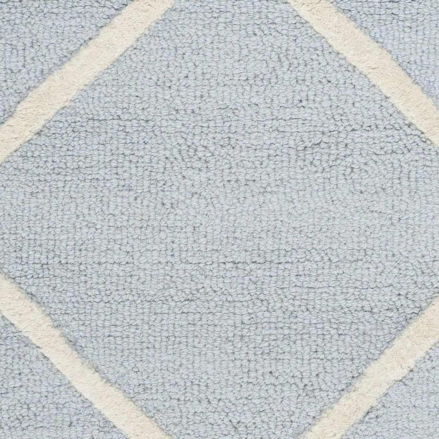 SAFAVIEH Cambridge Collection 2' x 3' Light Blue/Ivory CAM136A Handmade Moroccan Trellis Premium Wool Accent Rug