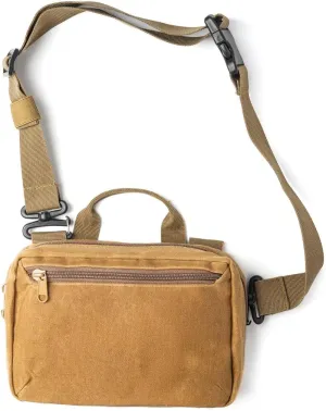 sayram SS1 EDC Sling Bag, Waxed Canvas EDC Sling Backpack, Men's Crossbody Pack Travel Hiking EDC Shoulder Backpack (Waxed canvas-Tan)