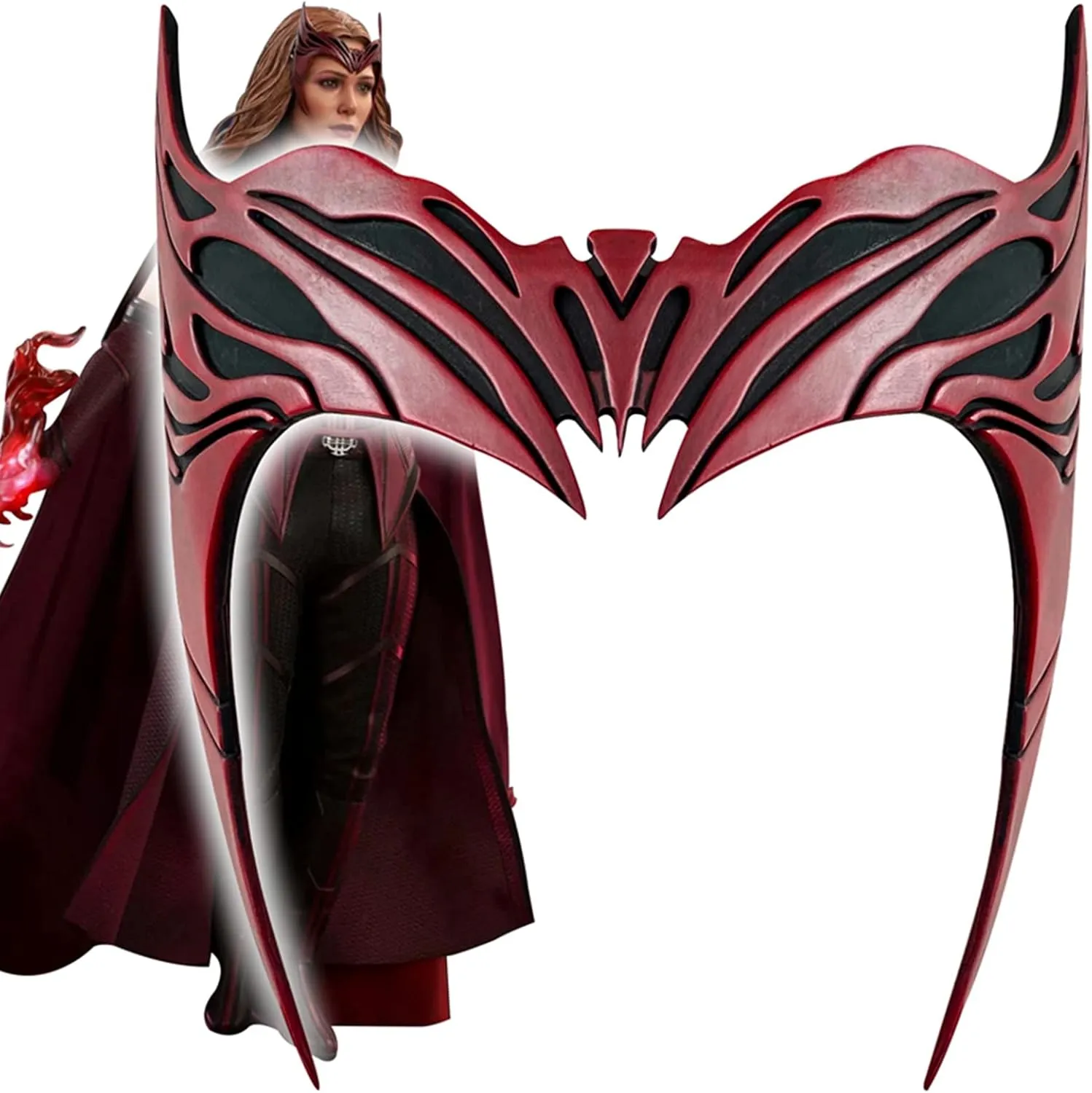 Scarlet Witch Headpiece Crown Cosplay 2021 TV Shows WandaVision Wanda Maximoff Superwoman Mask Halloween Costume Accessories