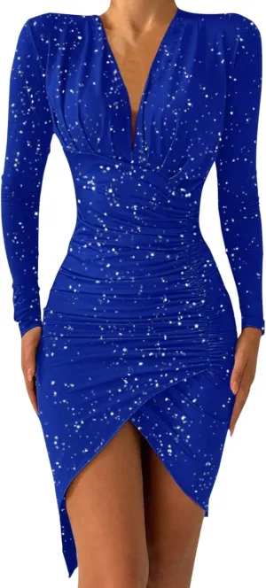 Sequin Dress for Women Christmas Party Dress for Women Sparkly Sparkly Wedding Guest Dress Sequin Midi Dress