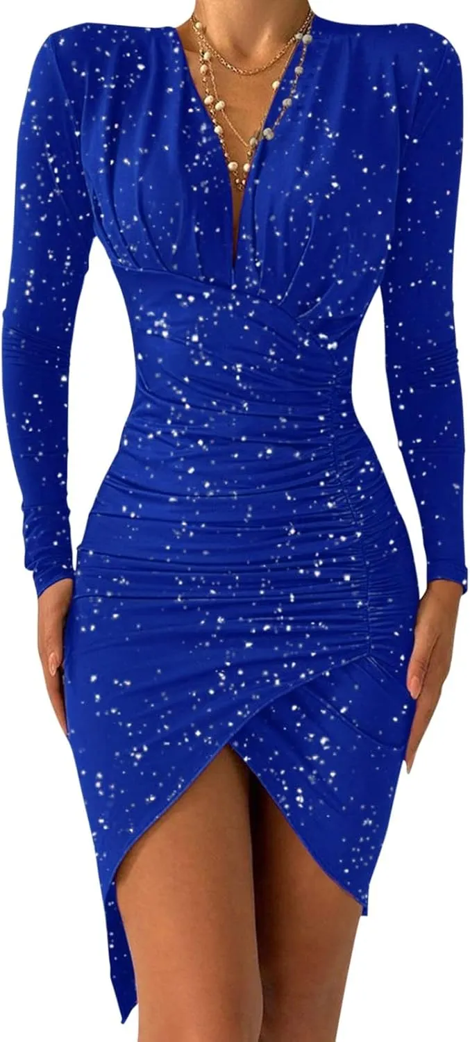 Sequin Dress for Women Christmas Party Dress for Women Sparkly Sparkly Wedding Guest Dress Sequin Midi Dress