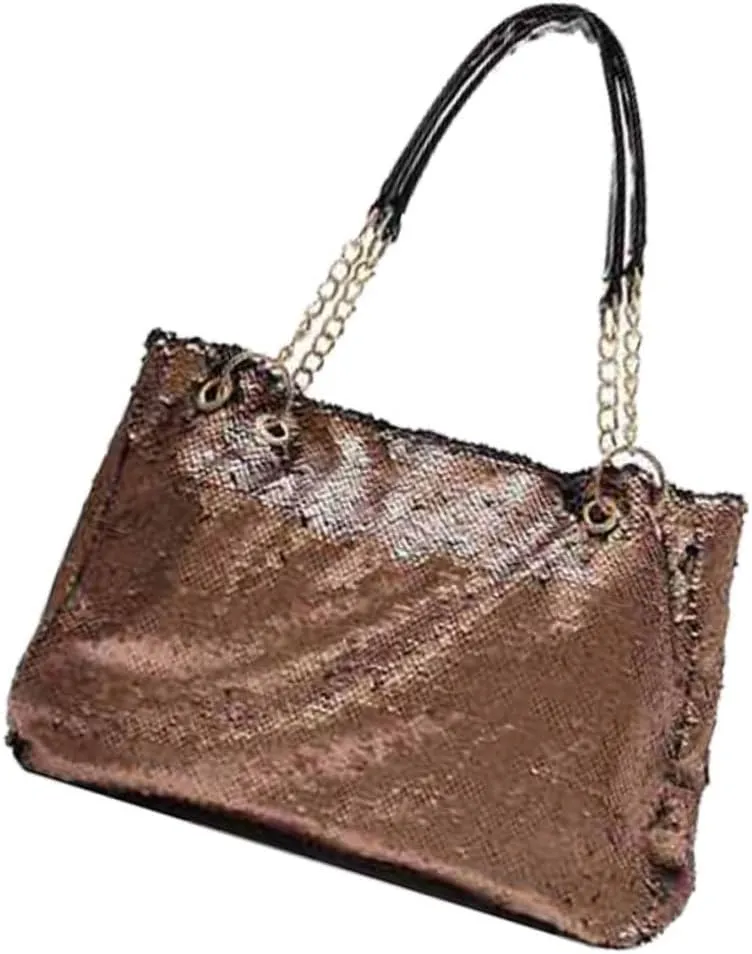 Sequin Purse Womens Tote Bags Black Tote Bags Crossbody Purses for Women Large Tote Bags for Women