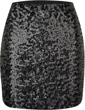 Sequin Skirt Women's Party Short Sparkly Glitter Mini Skirt for Club Night Out