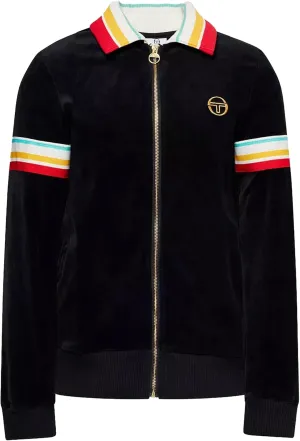 Sergio Tacchini Slice Velour Track Top, Black