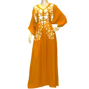 Shaira Kaftan Size S Mustard White