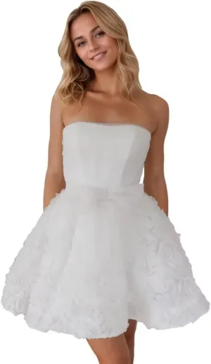 Short Lace Wedding Dresses for Bride 2025 Tiered Puffly Tulle V-Neck BridalGowns with Bow
