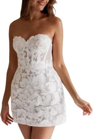 Short Wedding Dresses for Bride Lace Tulle Bridal Gown Corset Reception Engagement Dress