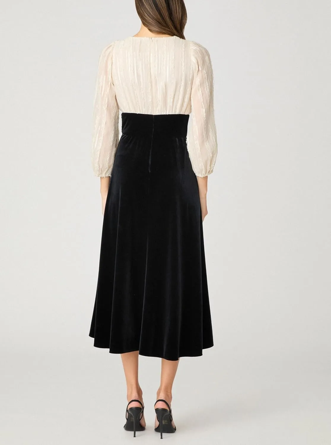 Shoshanna Women's St Anton Chiffon Velvet Combo Opera Dress
