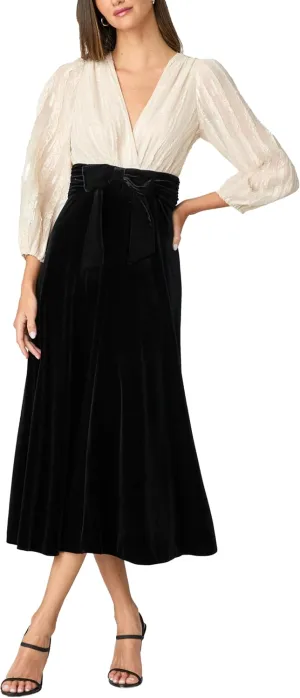 Shoshanna Women's St Anton Chiffon Velvet Combo Opera Dress