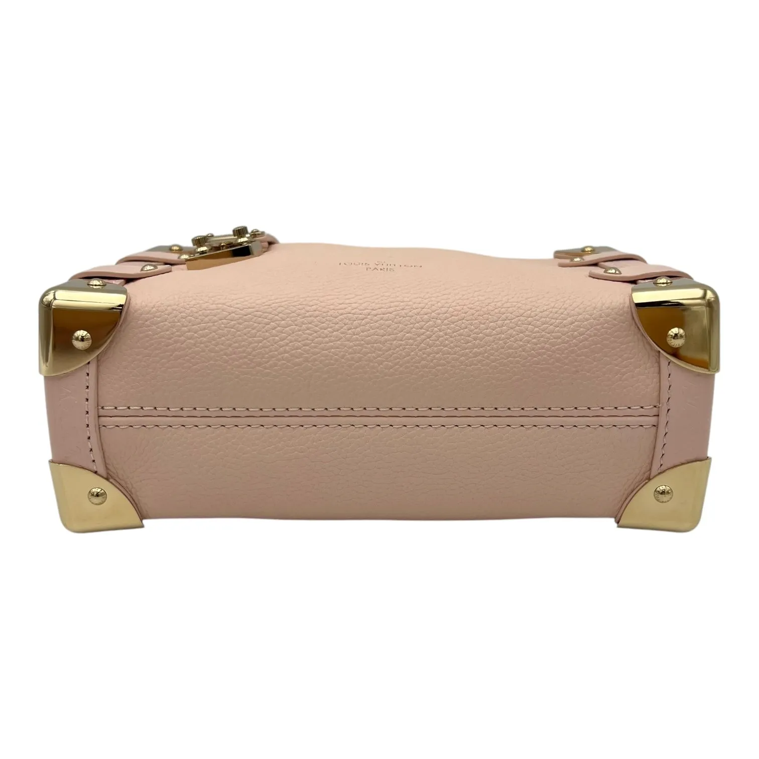 Side Trunk PM Pink Crossbody Bag in Calfskin, Silver hardware