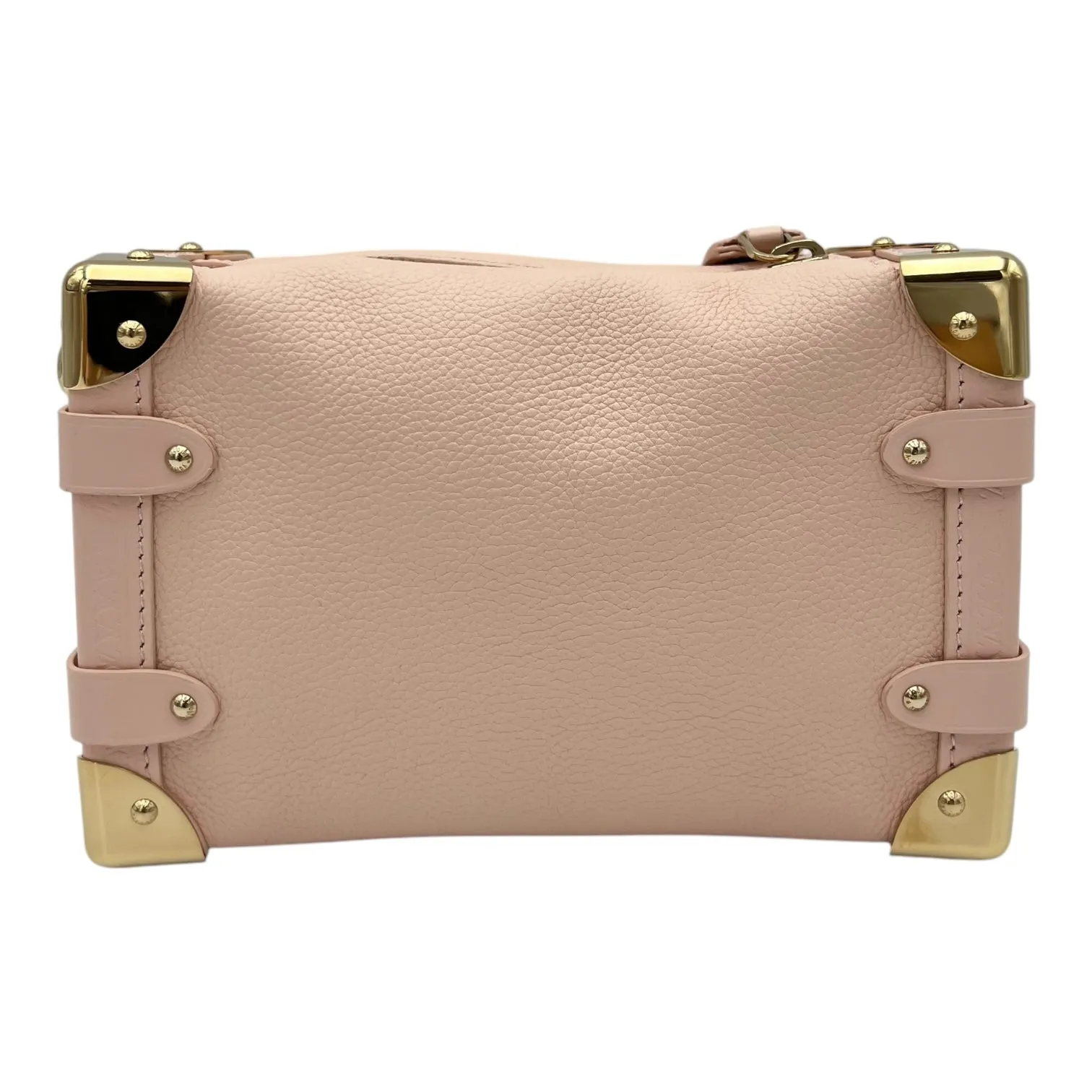 Side Trunk PM Pink Crossbody Bag in Calfskin, Silver hardware