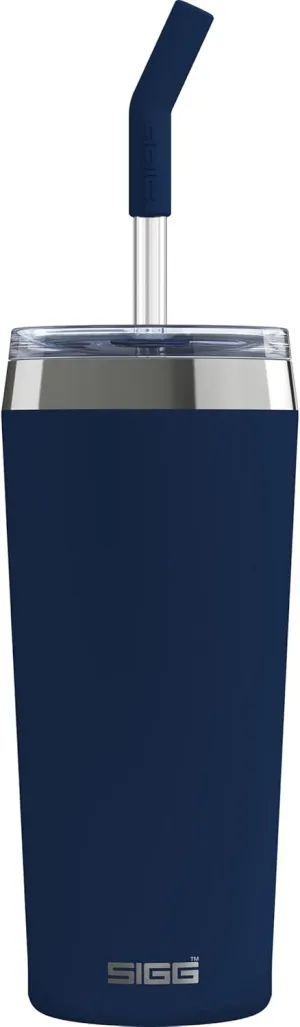 SIGG - Insulated Mug - Travel Mug Helia - With Durable Glass Straw & Cleaning Brush - Leakproof - BPA Free - 18/8 Stainless Steel - 15oz/20oz