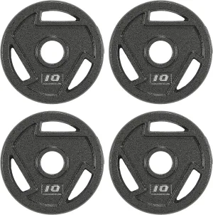 Signature Fitness Cast Iron Plate Weight Plate for Strength Training and Weightlifting, Olympic or Standard, Multiple Sizes