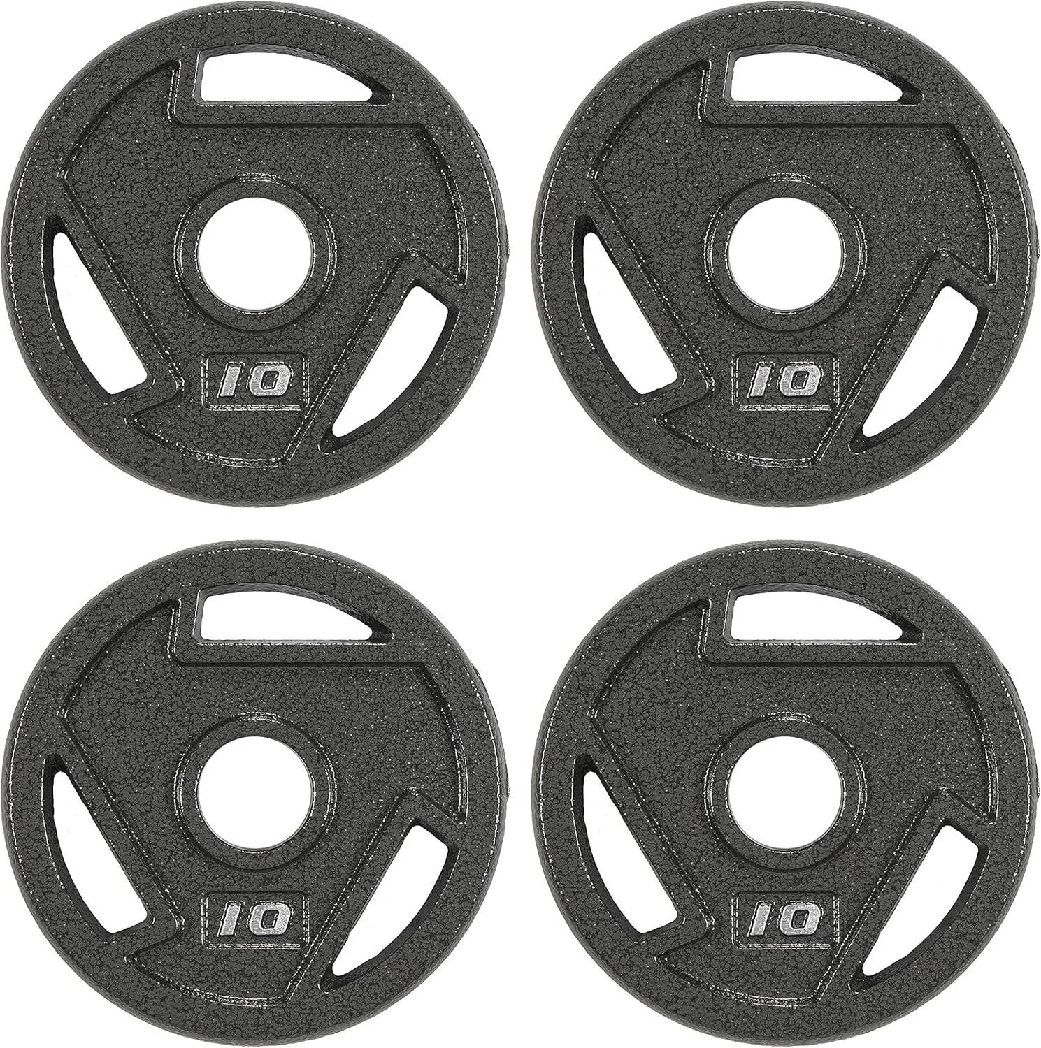 Signature Fitness Cast Iron Plate Weight Plate for Strength Training and Weightlifting, Olympic or Standard, Multiple Sizes