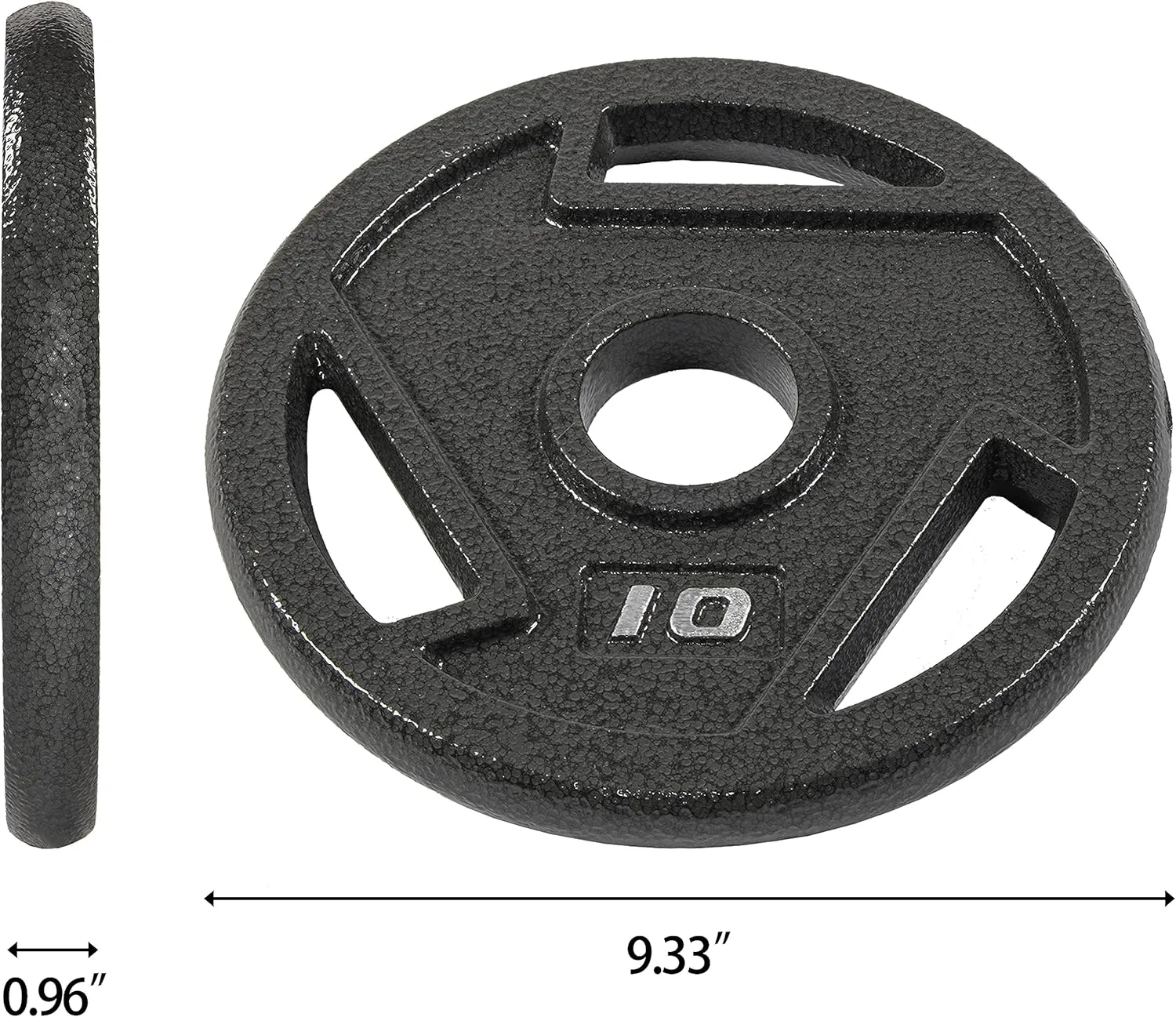 Signature Fitness Cast Iron Plate Weight Plate for Strength Training and Weightlifting, Olympic or Standard, Multiple Sizes