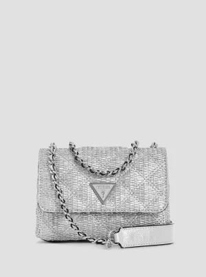Silver Giully Mini Convertible Crossbody Bag