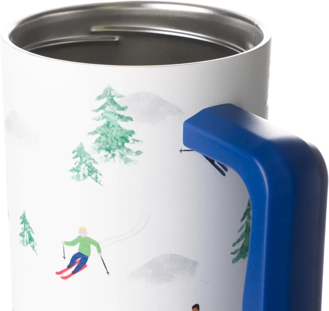 Simple Modern 40 oz Trek Tumbler with Handle and Straw Lid | Cup Holder Friendly Insulated Stainless Steel Travel Mug | Downhill Skiing