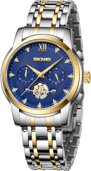 SKMEI Men's Luxury Analog Quartz watcheses Waterproof Business Casual Mens watcheses with Luminous Hands