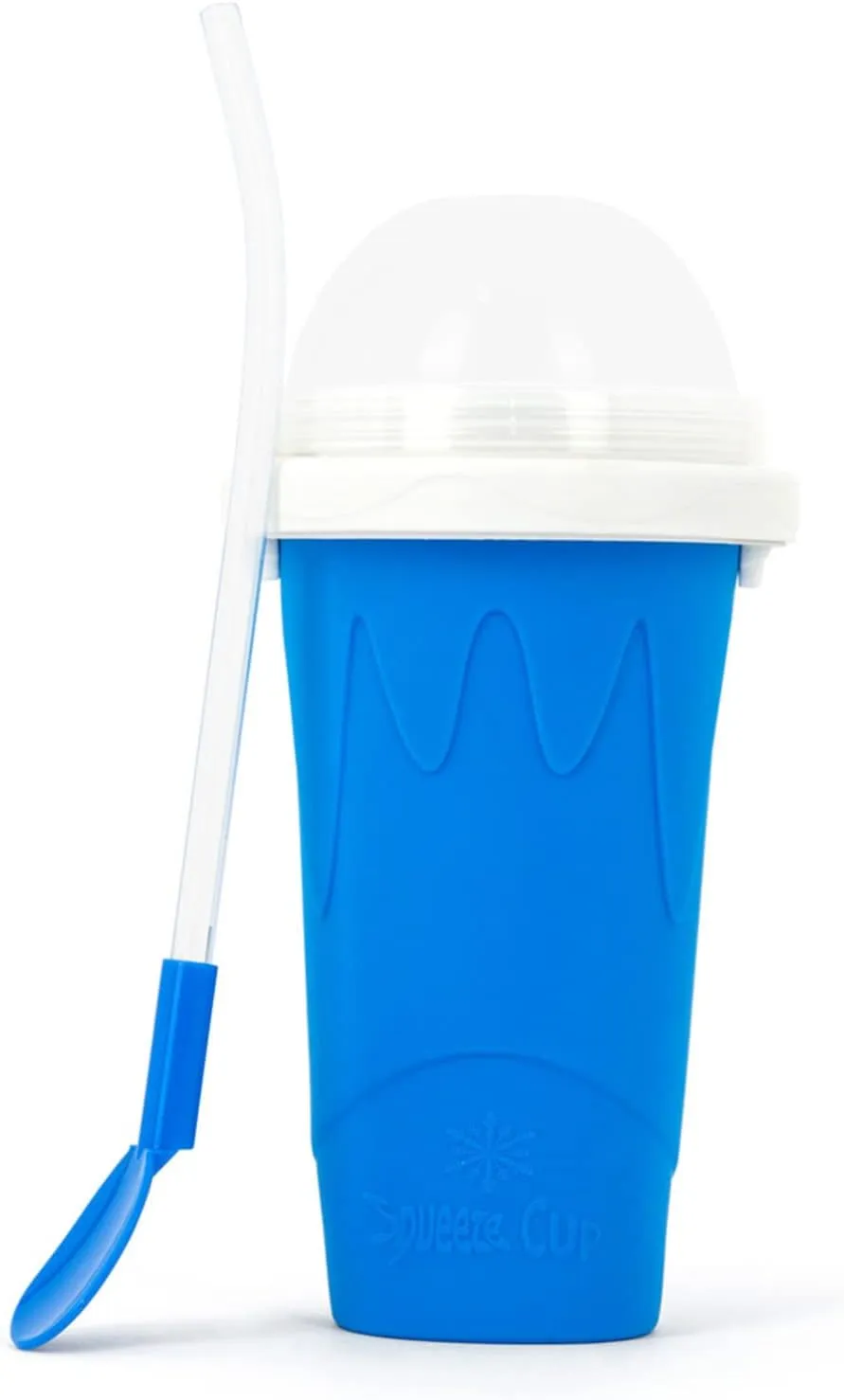 Slushy Maker Cup, Slushie Cup Maker, Milk Cola Juice Squeeze Cup, Magic Quick Freeze Cup, Cooling Cup, Smoothies Cup with Lids and Straws for All Age (Blue)