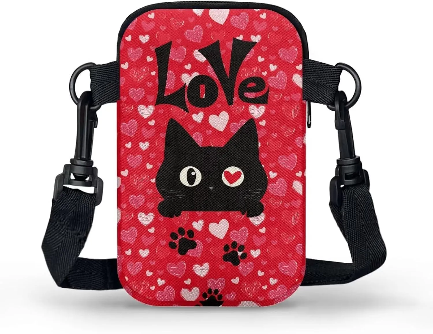 Small Cross Body Purse Trendy Phone Double Layer Shoulder Bags for Women Zip Messenger Bag