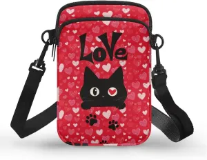 Small Cross Body Purse Trendy Phone Double Layer Shoulder Bags for Women Zip Messenger Bag
