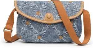 Small Jean Denim Crossbody Purses Bags for Women Crossbody Trendy Design Shoulder Purse Messenger Bags