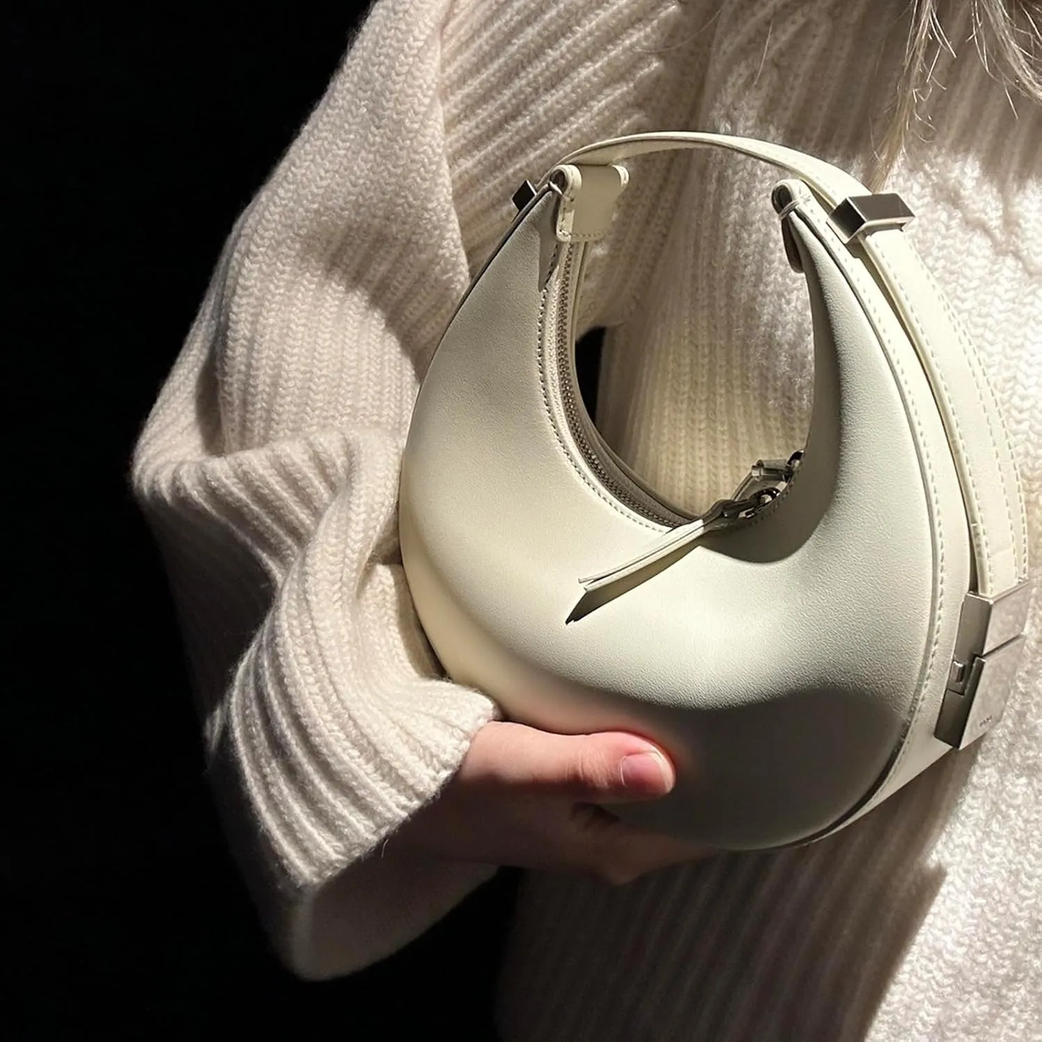 Small Purse for women,Trendy Cute Shoulder Bags Small Clutch Hobo Tote Handbag With Double Zipper Closure
