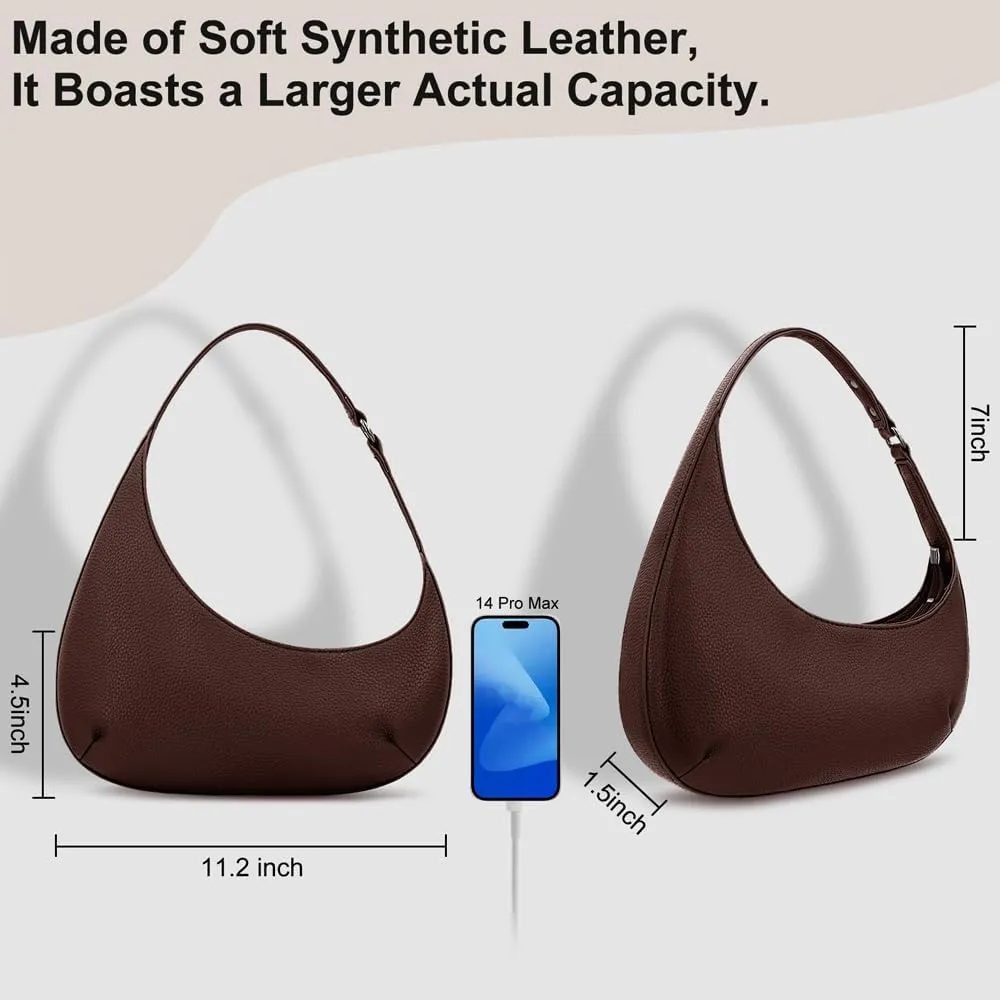 Small Shoulder Bag for Women - Lightweight Vegan Leather Evening Purse, Trendy Dressy Women's Going Out Handbags
