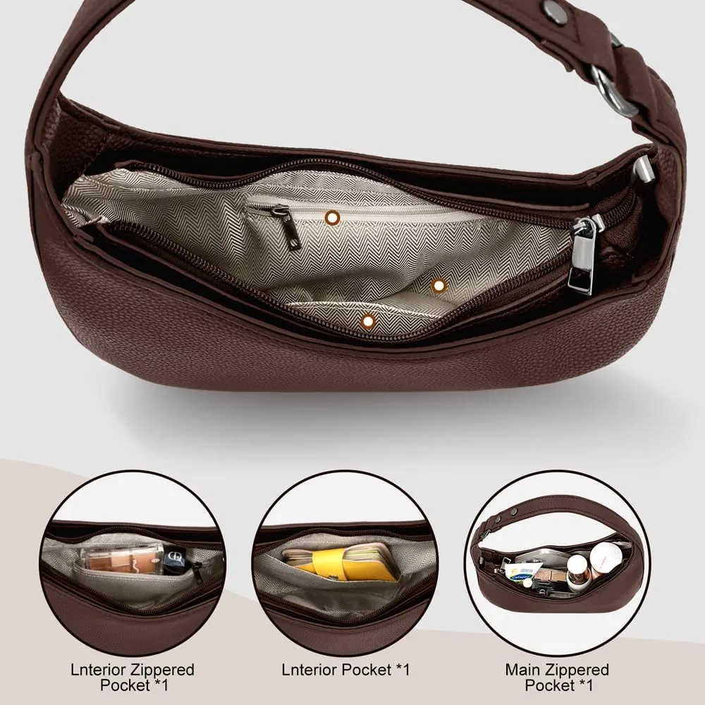 Small Shoulder Bag for Women - Lightweight Vegan Leather Evening Purse, Trendy Dressy Women's Going Out Handbags