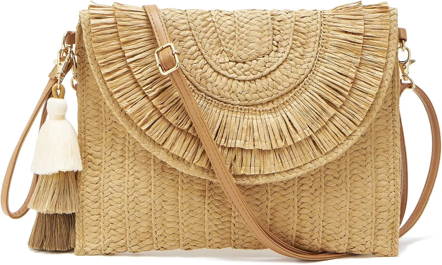 Small Straw Purse for Women Summer Clutch Purses Beach Woven Envelope Bag Raffia Shoulder,Straw Crossbody Bag boho