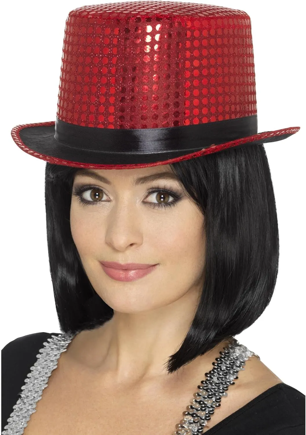 Smiffys unisex-adult Sequin Top Hat