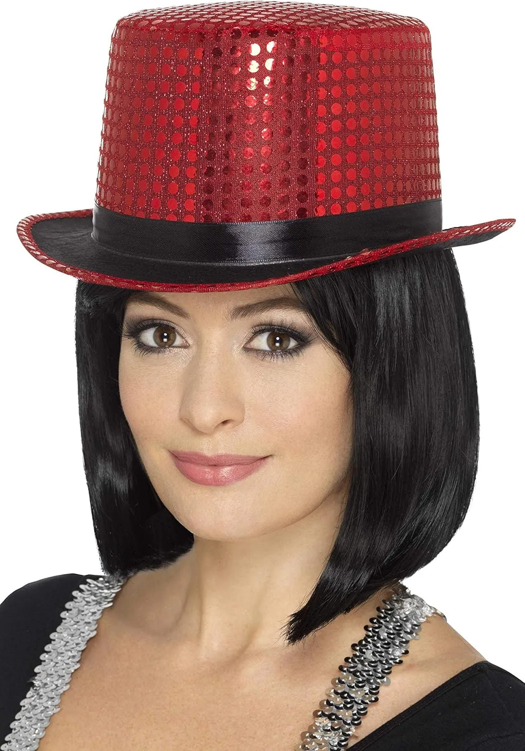 Smiffys unisex-adult Sequin Top Hat